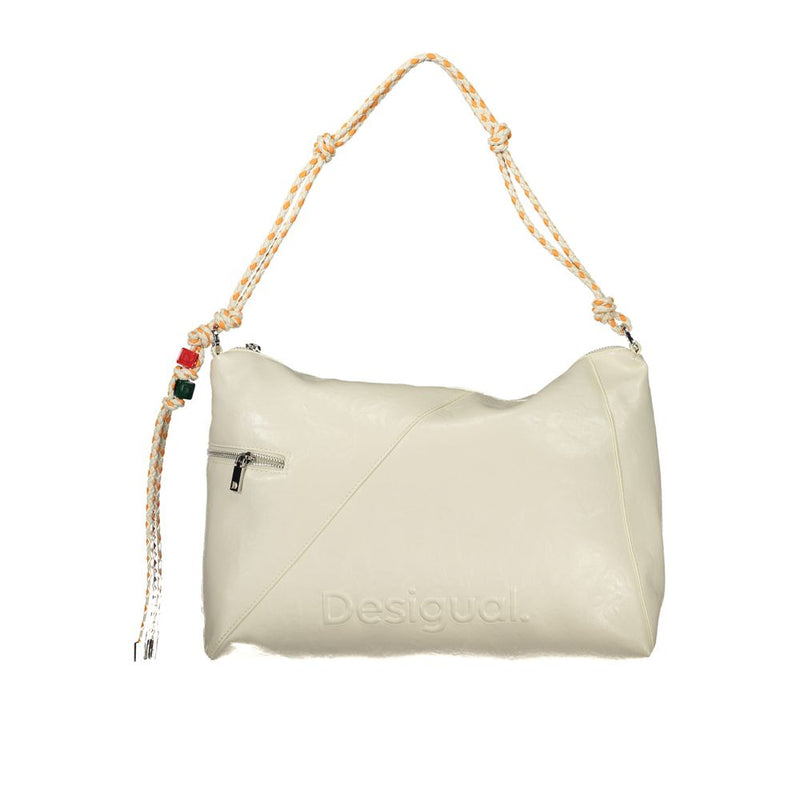 Desigual Half Logo Bag Leiria 2.0 - Ecru Handbag for Women