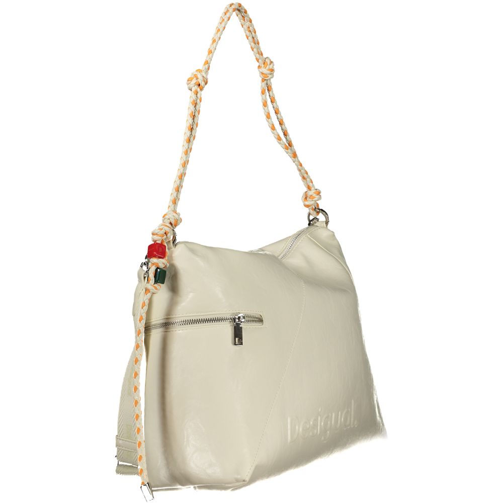 Desigual Half Logo Bag Leiria 2.0 - Ecru Handbag for Women