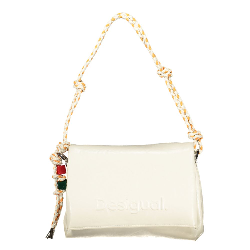 Desigual Half Logo Bag Venecia 4.0 Ecru Handbag for Women