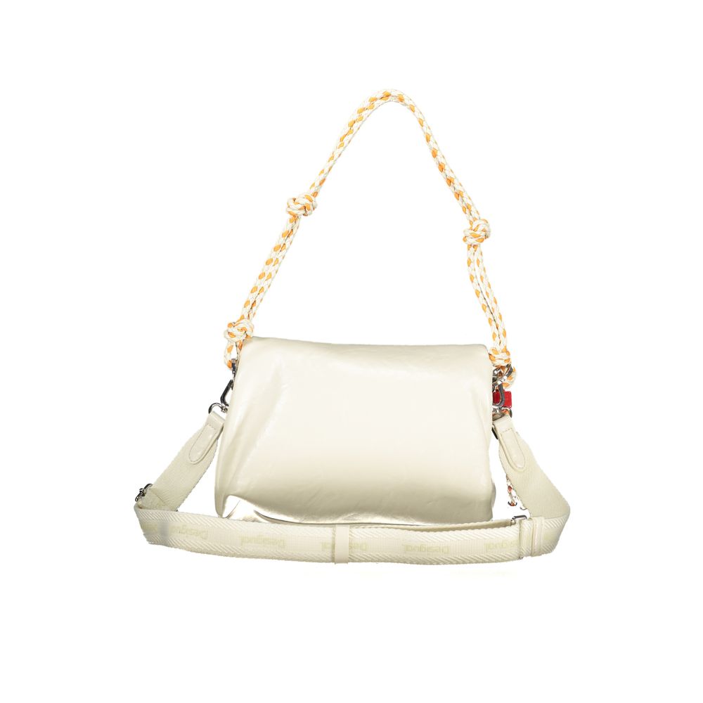 Desigual Half Logo Bag Venecia 4.0 Ecru Handbag for Women