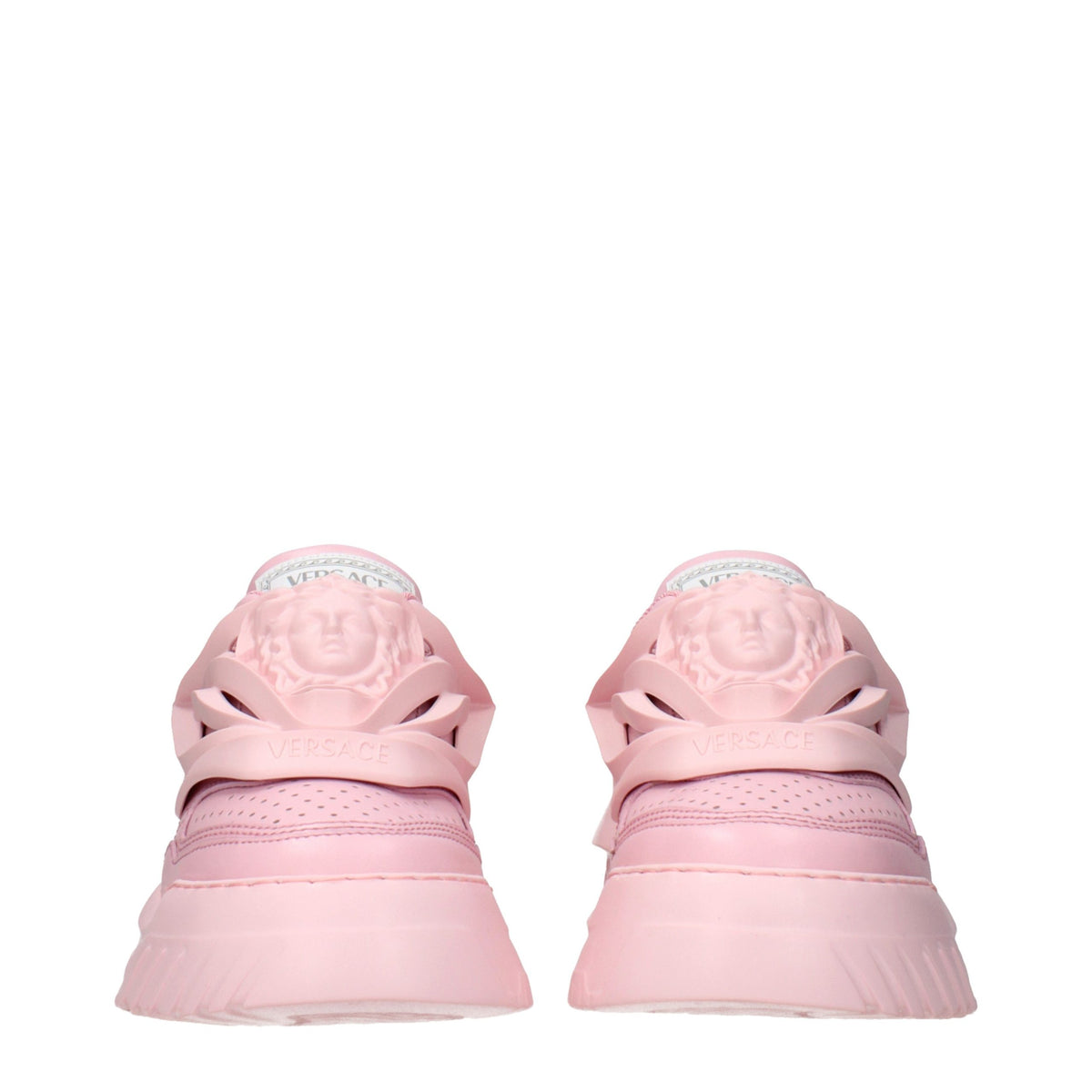 Versace Pink Leather Chunky Sneakers for Women