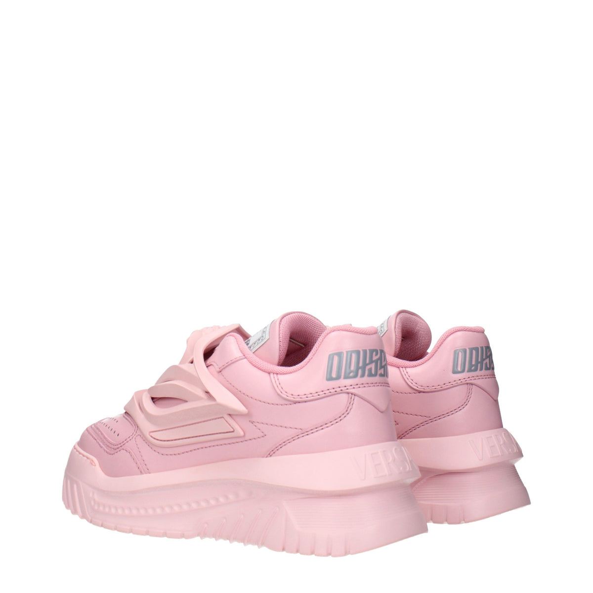Versace Pink Leather Chunky Sneakers for Women