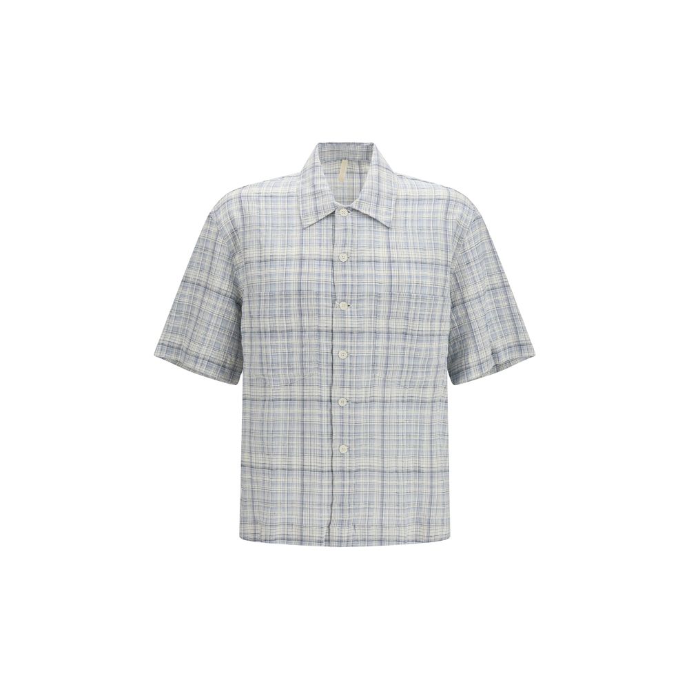 Chemise à Motifs en Coton Bleu Adam de Sunflower