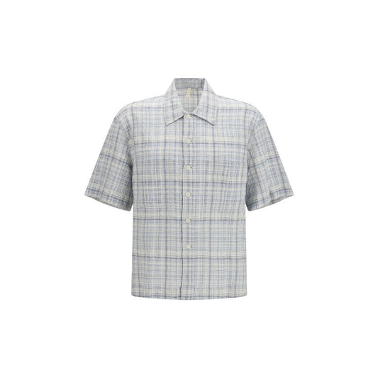 Chemise à Motifs en Coton Bleu Adam de Sunflower