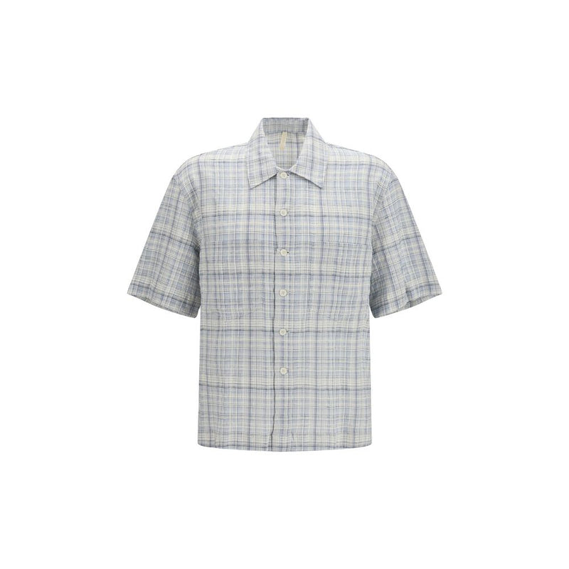 Chemise à Motifs en Coton Bleu Adam de Sunflower