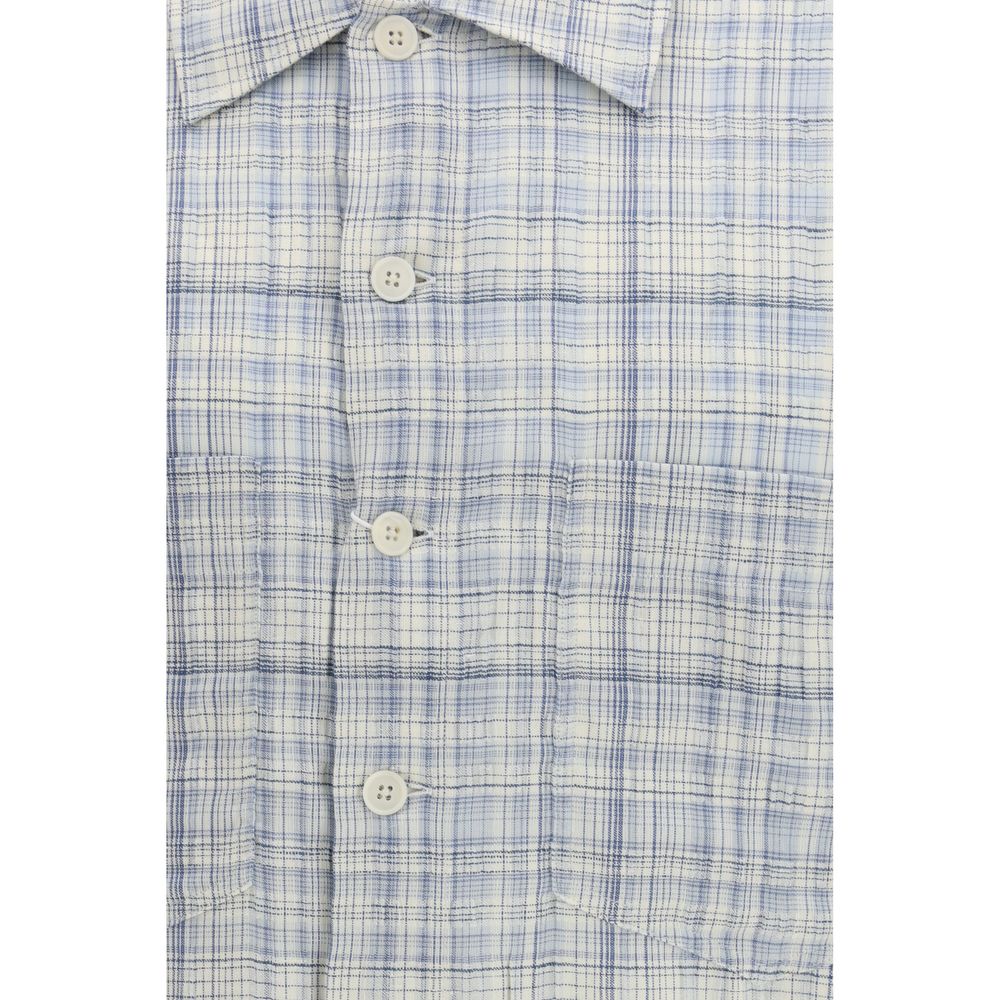 Chemise à Motifs en Coton Bleu Adam de Sunflower