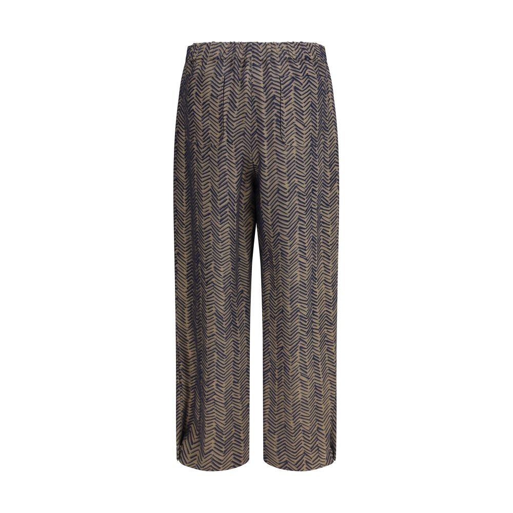 Giorgio Armani Brown Viscose Casual Pants - Elegance & Comfort