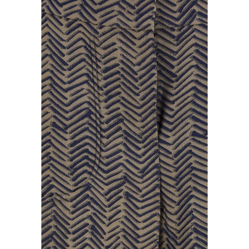 Giorgio Armani Brown Viscose Chevron Jacquard Casual Pants