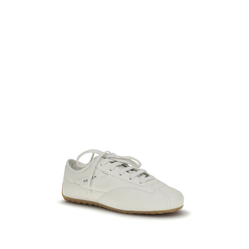 Alexander McQueen White Calf Leather Bos Taurus Sneakers