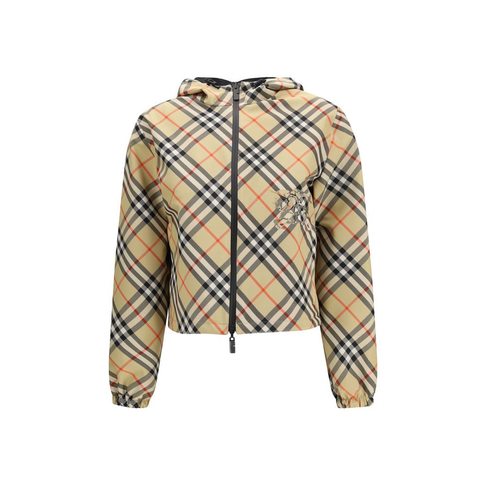 Veste Croisée Réversible en Polyester Beige Burberry