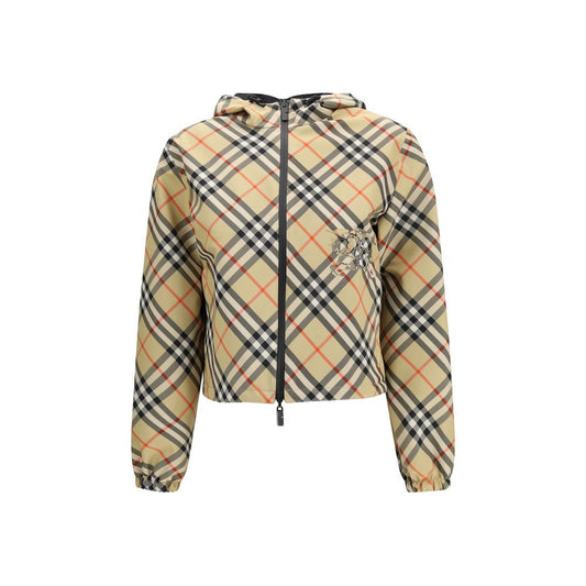 Veste Croisée Réversible en Polyester Beige Burberry