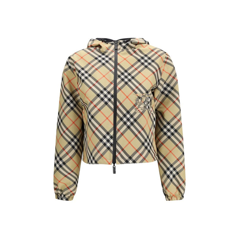 Veste Croisée Réversible en Polyester Beige Burberry