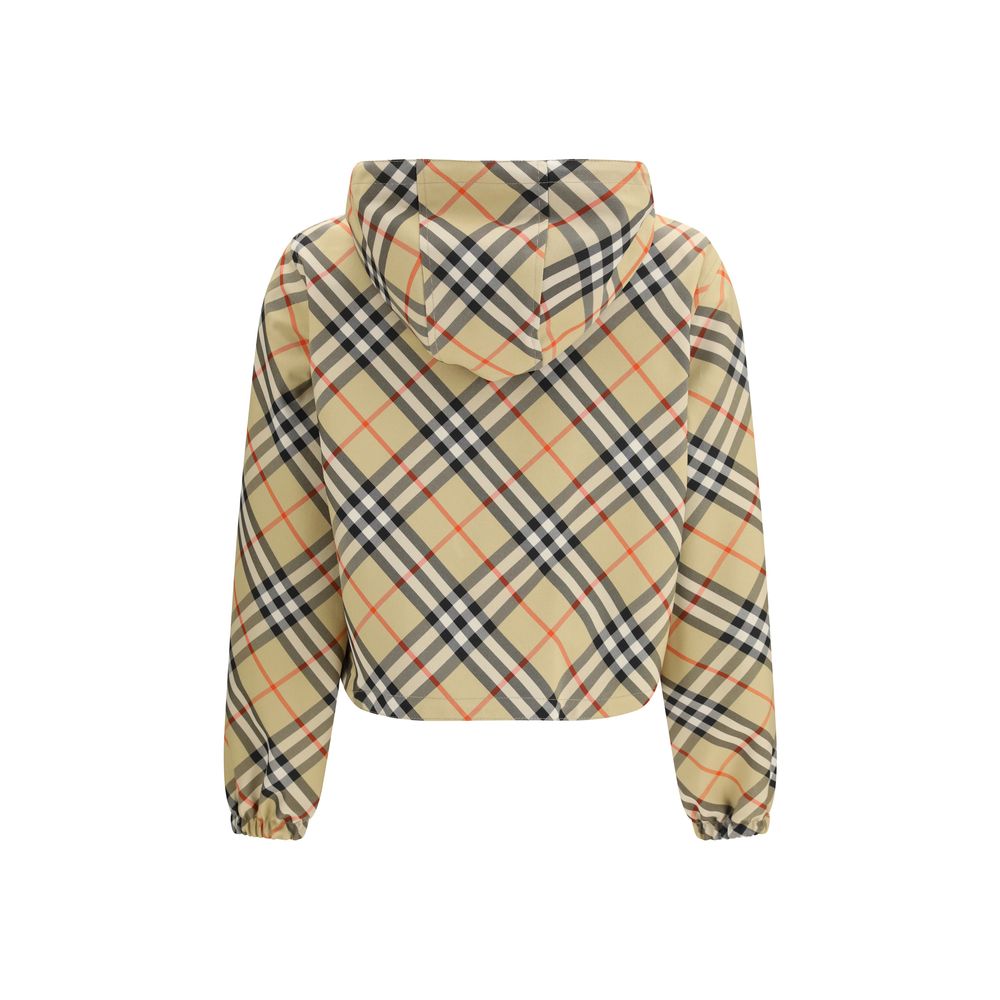 Veste Croisée Réversible en Polyester Beige Burberry