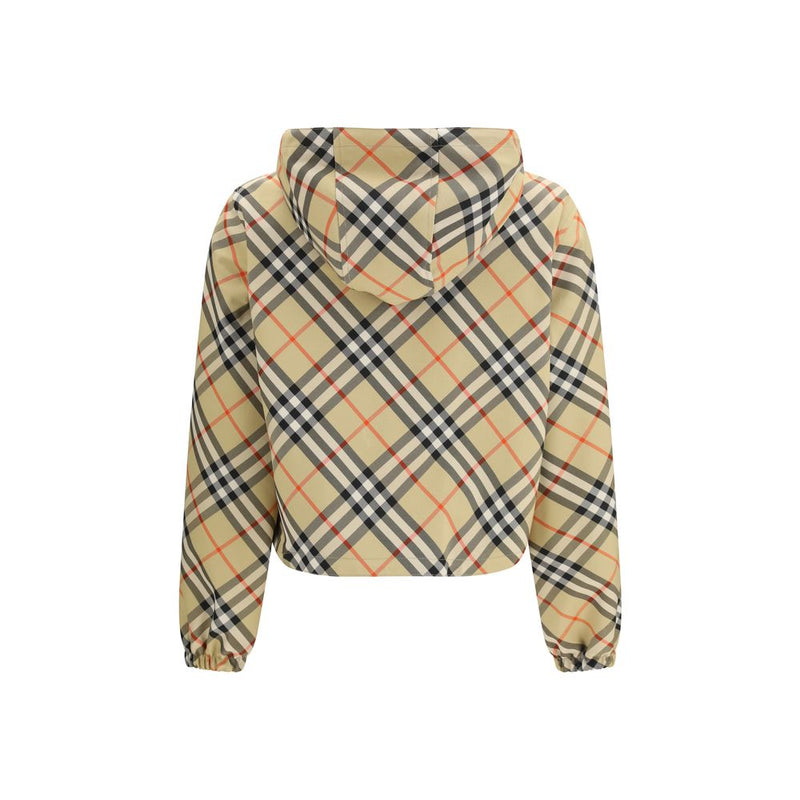 Veste Croisée Réversible en Polyester Beige Burberry