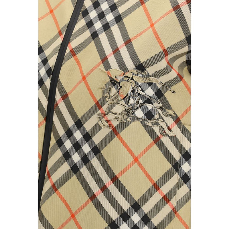 Veste Croisée Réversible en Polyester Beige Burberry