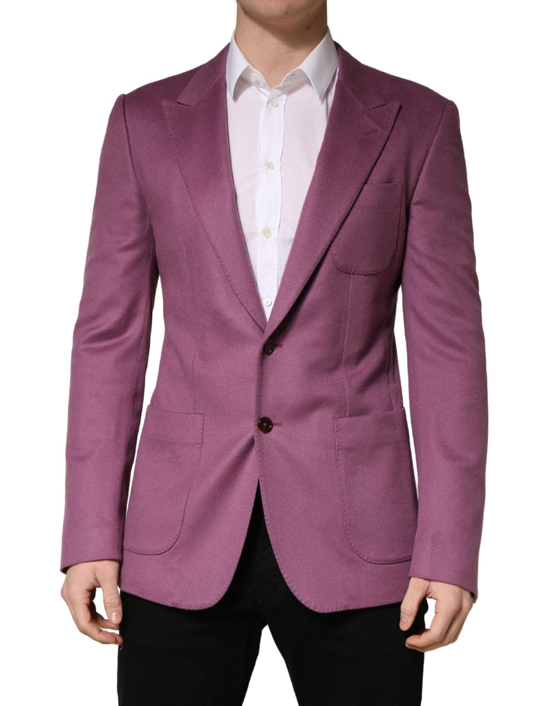 Dolce & Gabbana Veste de blazer ajustée en cachemire violet