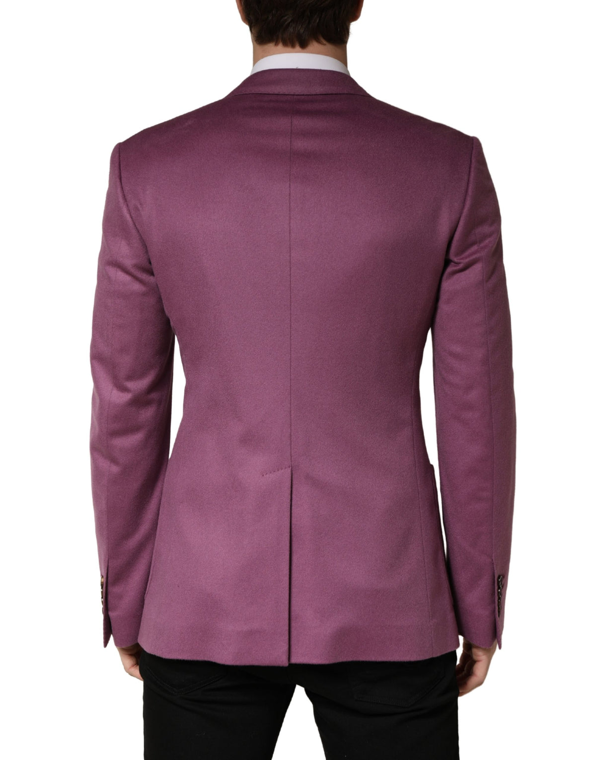 Dolce & Gabbana Veste de blazer ajustée en cachemire violet