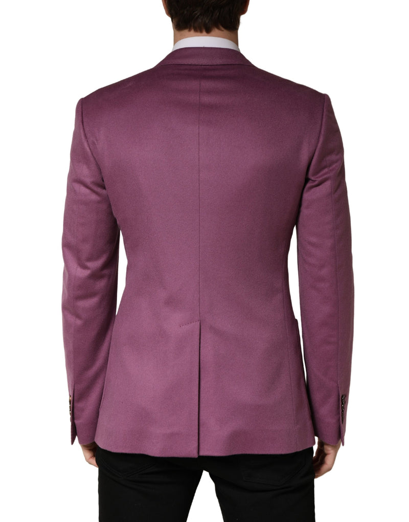 Dolce & Gabbana Veste de blazer ajustée en cachemire violet