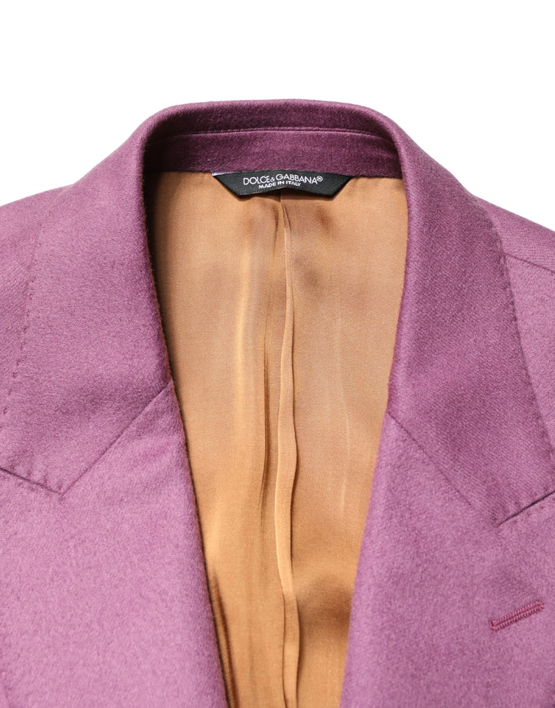 Dolce & Gabbana Veste de blazer ajustée en cachemire violet