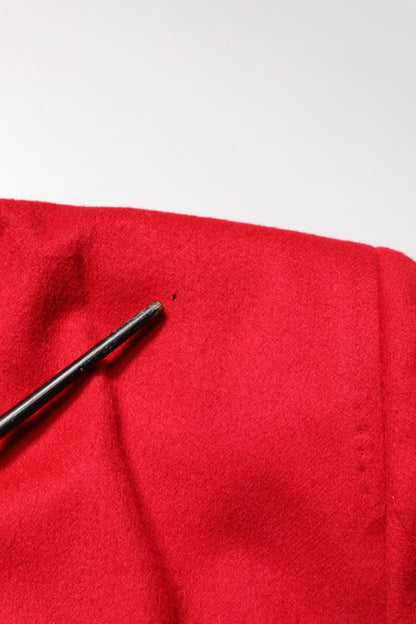 Dolce & Gabbana Manteau Blazer Ajusté en Cachemire Rouge