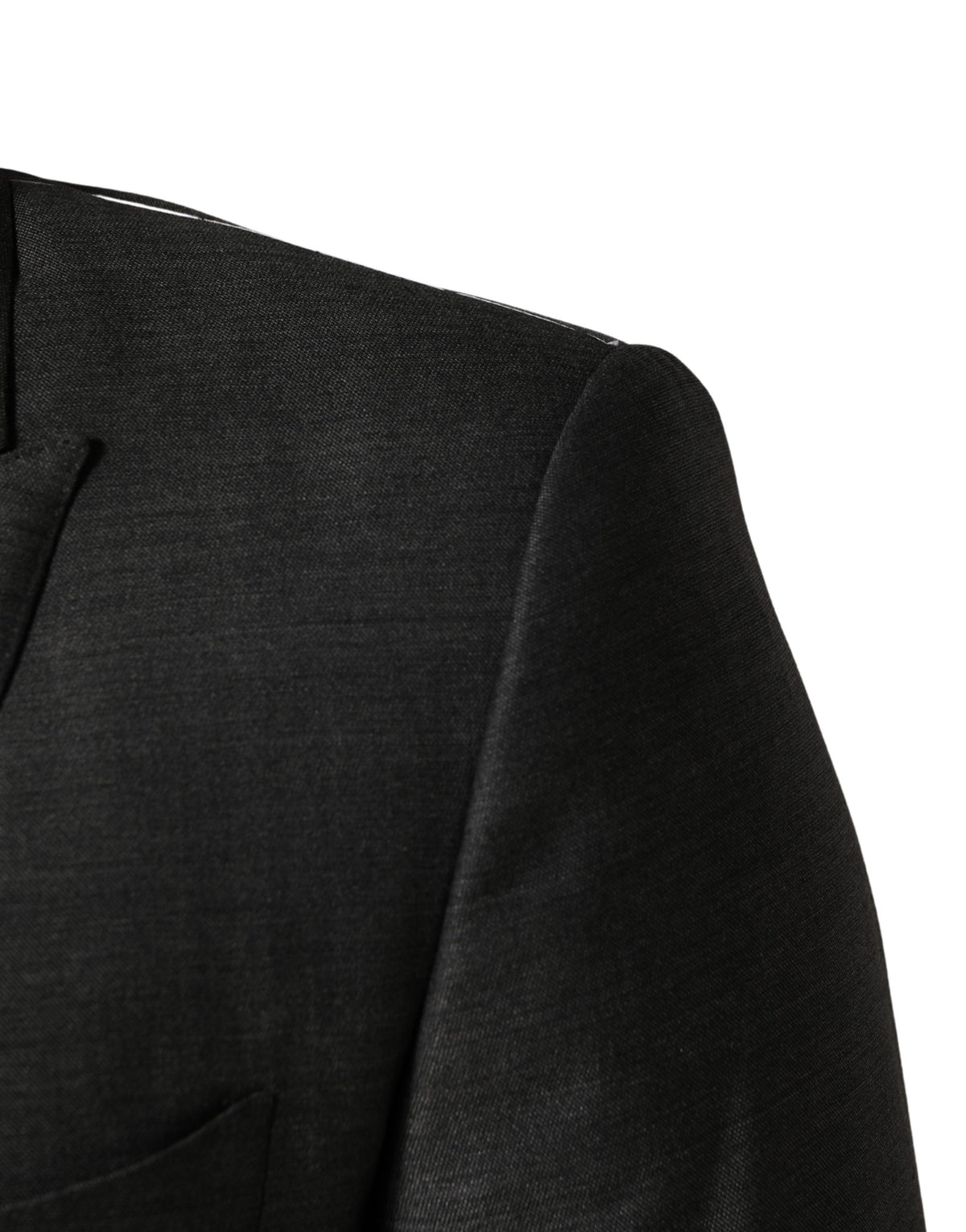 Dolce & Gabbana Blazer Manteau Veste en Laine Gris Foncé Coupe Slim