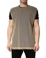 Haut en maille sans manches col rond beige Dolce & Gabbana