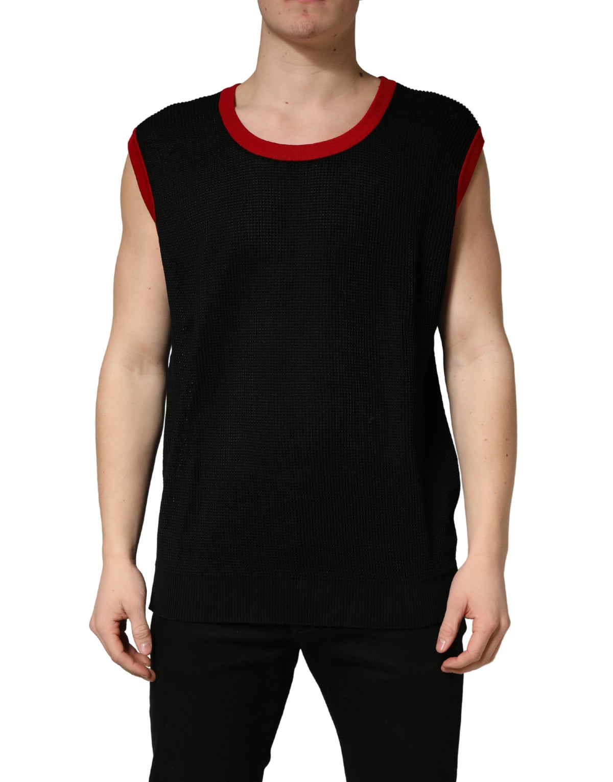Dolce & Gabbana Débardeur Homme Col Rond Sans Manches Noir