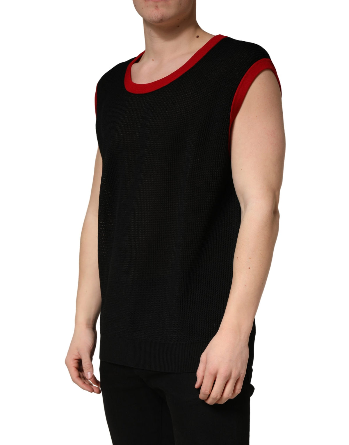 Dolce & Gabbana Débardeur Homme Col Rond Sans Manches Noir