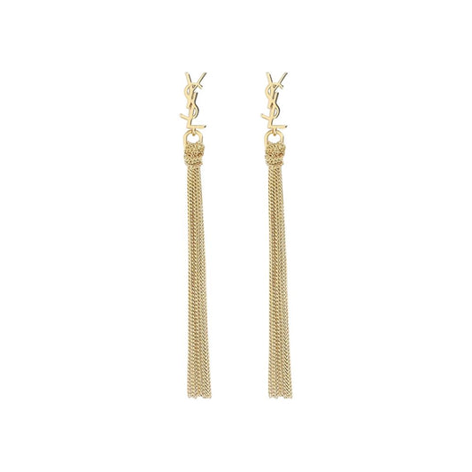 Boucles d'oreilles en laiton doré Saint Laurent Bo Pompons