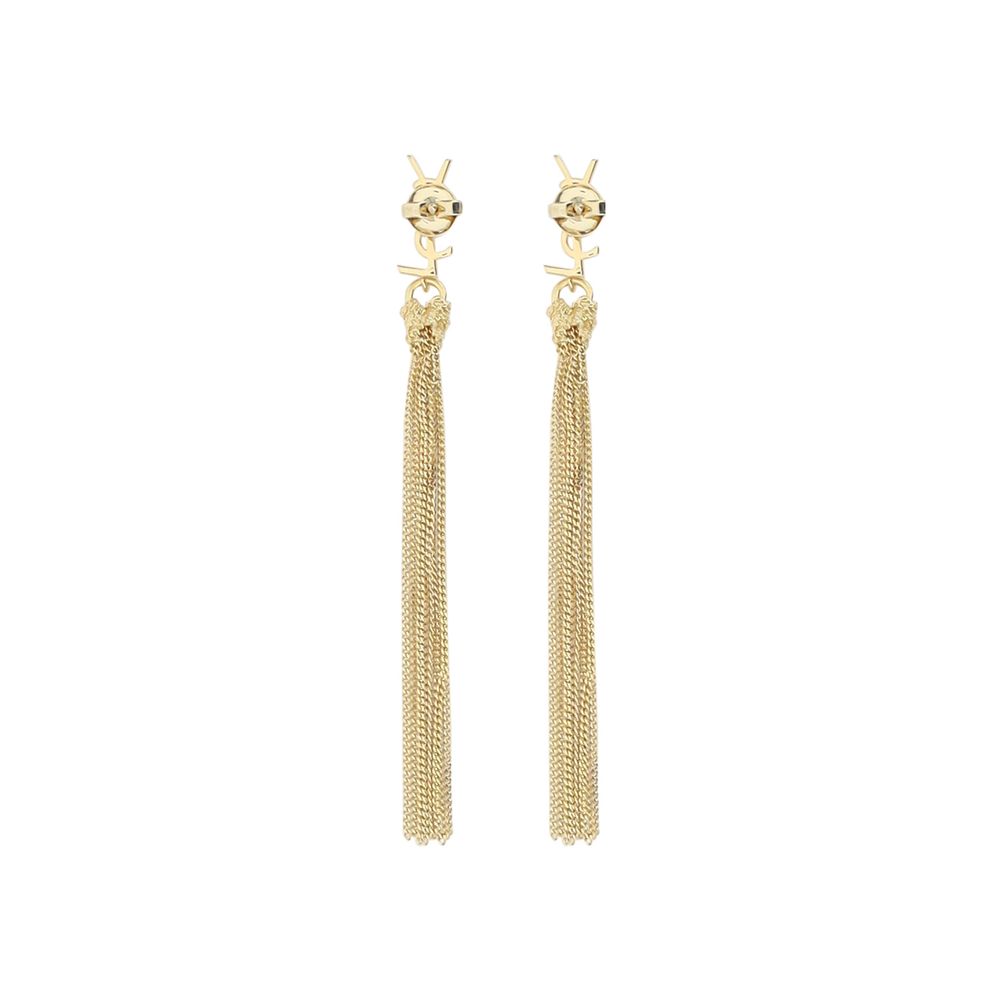 Saint Laurent Bo Pompons Gold Brass Earrings