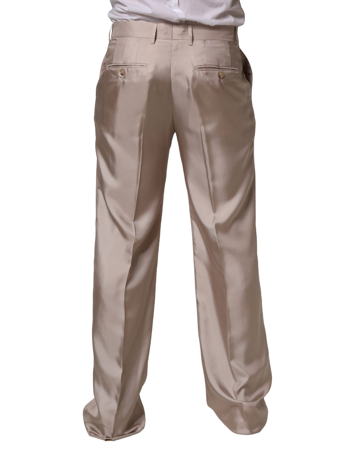 Dolce & Gabbana Ensemble habillé pantalon et robe droite en soie beige