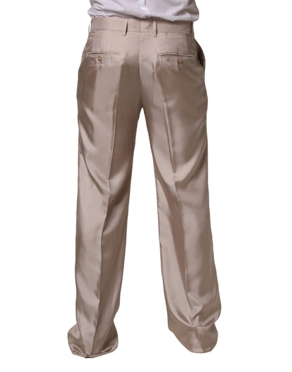 Dolce & Gabbana Beige Zijden Rechte Formele JurkBroek