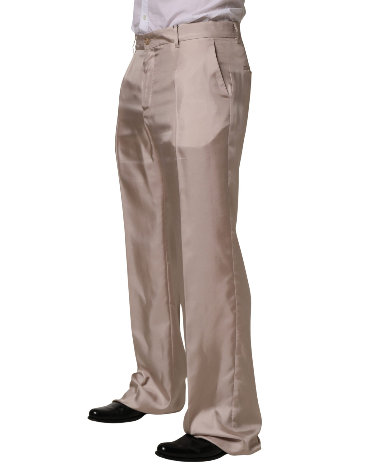 Dolce & Gabbana Ensemble habillé pantalon et robe droite en soie beige