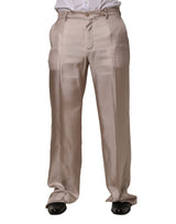 Dolce & Gabbana Ensemble habillé pantalon et robe droite en soie beige