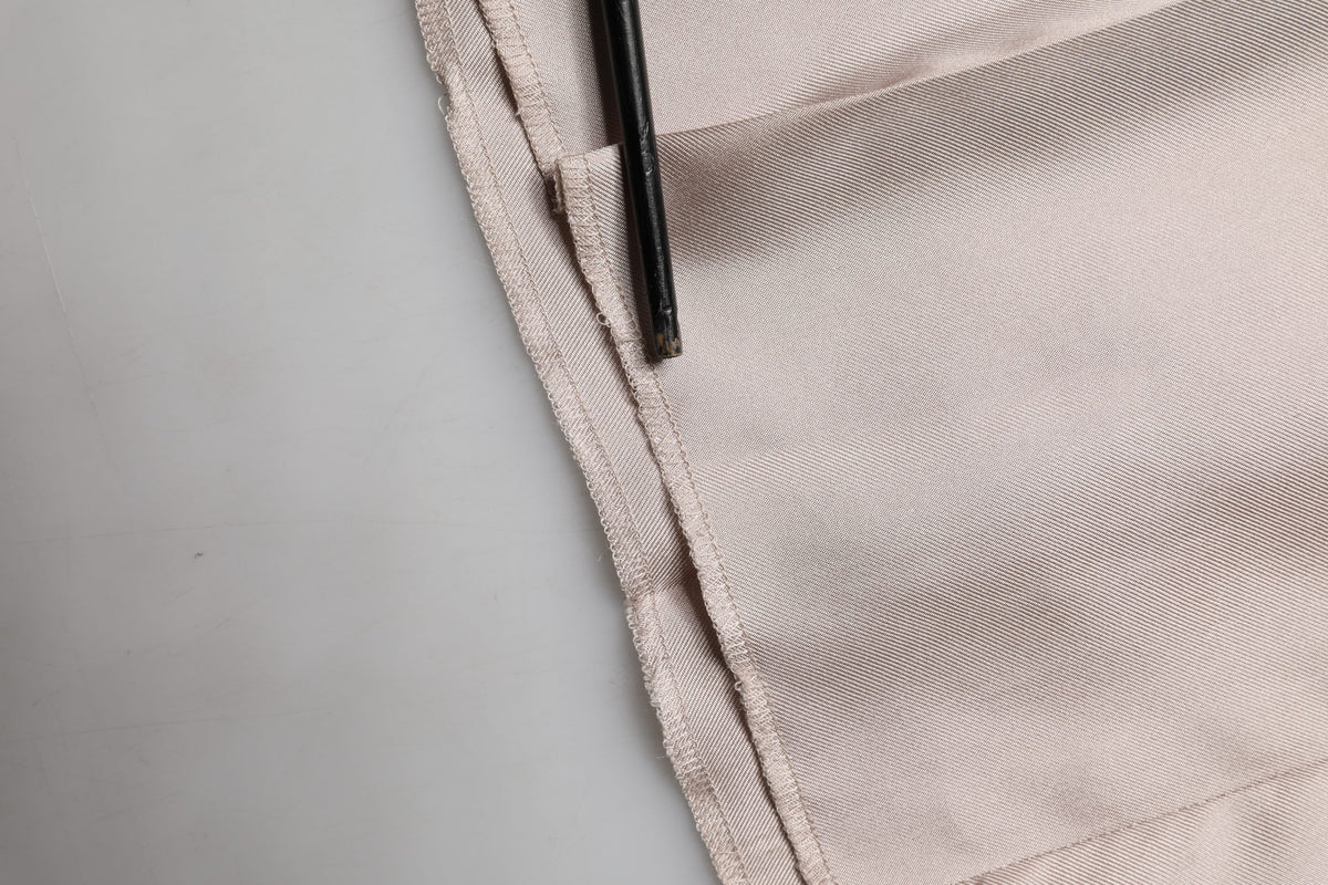 Dolce & Gabbana Ensemble habillé pantalon et robe droite en soie beige