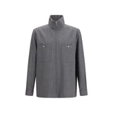 Valentino Garavani Gray Polyester Coat for Men - Contemporary Style