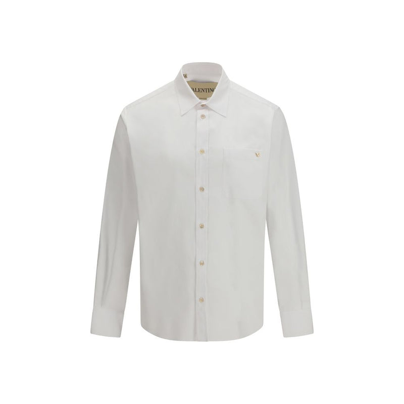Valentino White Cotton Dress Shirt for Men