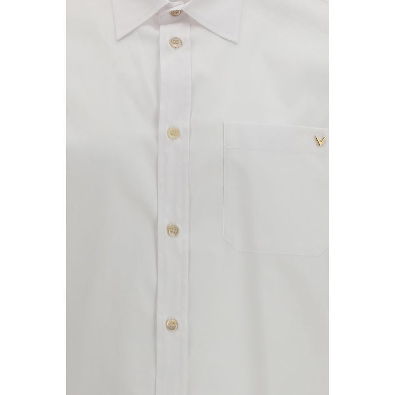Valentino White Cotton Dress Shirt for Men