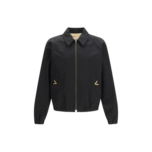 Valentino Black Cotton Bomber Jacket for Men