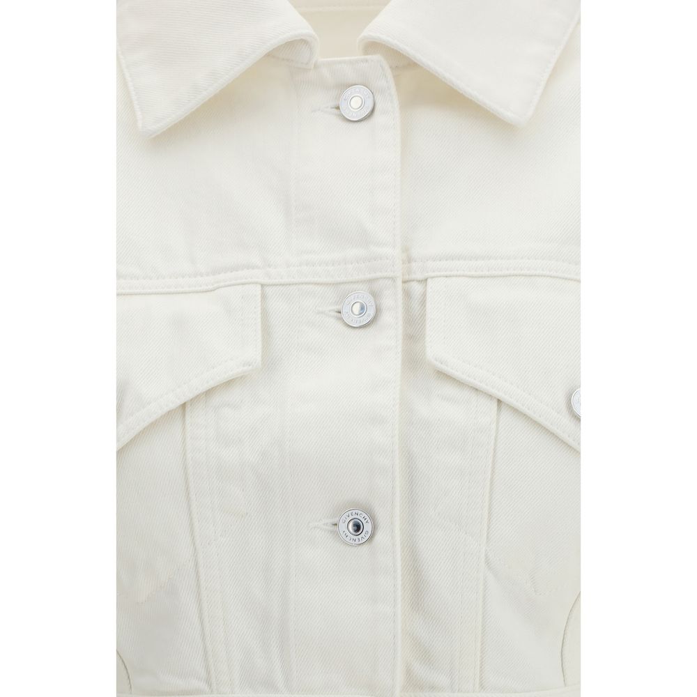 Givenchy White Cotton Denim Jacket - Cocoon Design