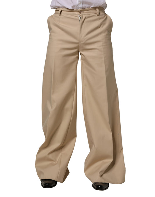 Dolce & Gabbana Beige Katoenen Rechte Heren Nette Broek