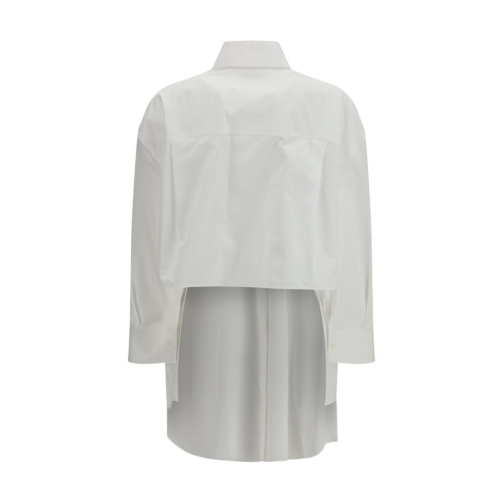 Givenchy White Cotton Backless Dress Shirt for Women