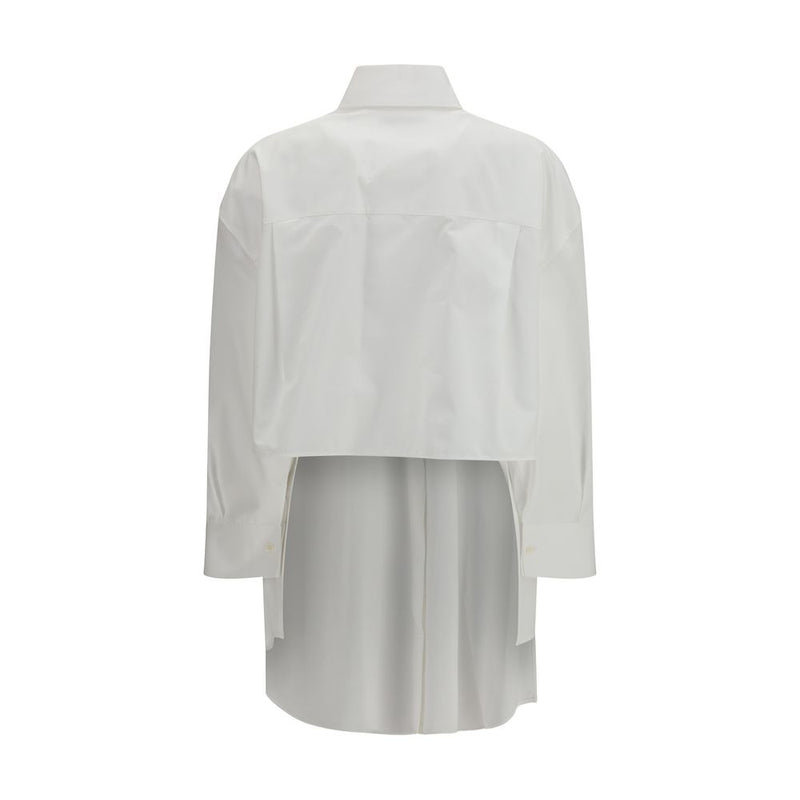 Givenchy White Cotton Backless Dress Shirt for Women