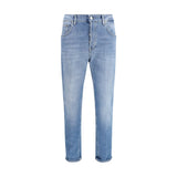 PT Torino Blue Cotton Slim Fit Jeans for Men