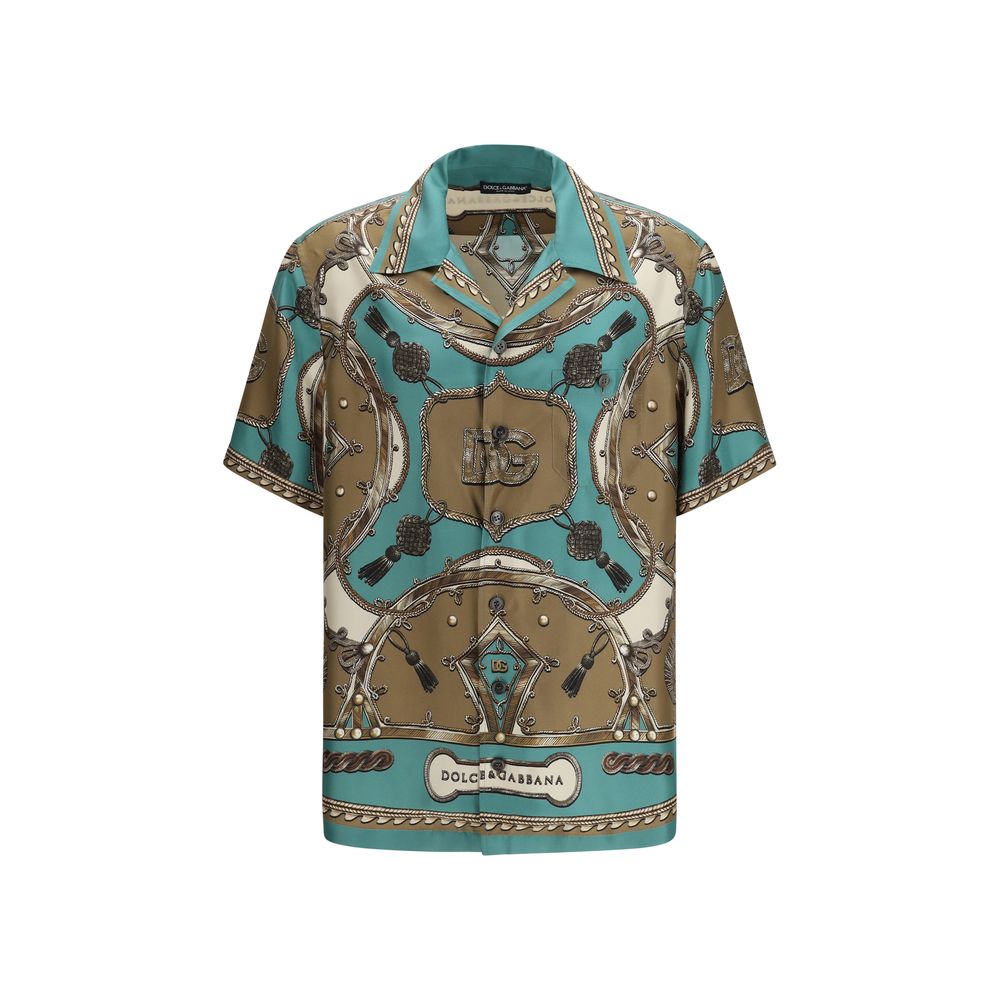 Chemise Dolce & Gabbana en soie à motifs multicolores