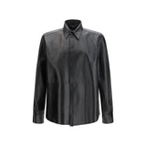Chemise Dolce & Gabbana en cuir noir