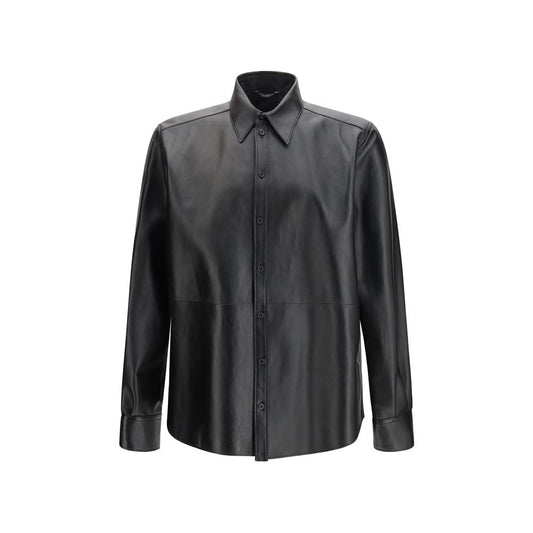 Dolce & Gabbana Zwart Leren Overhemd