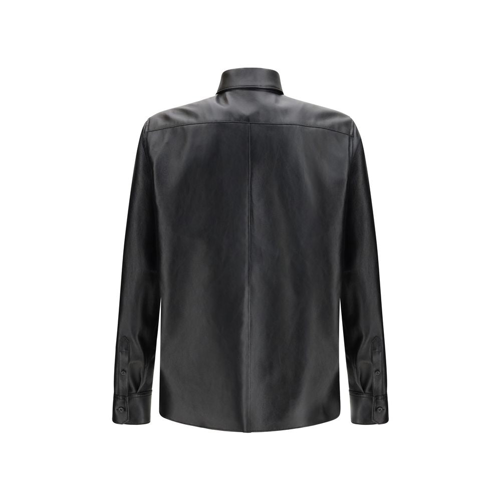 Chemise Dolce & Gabbana en cuir noir