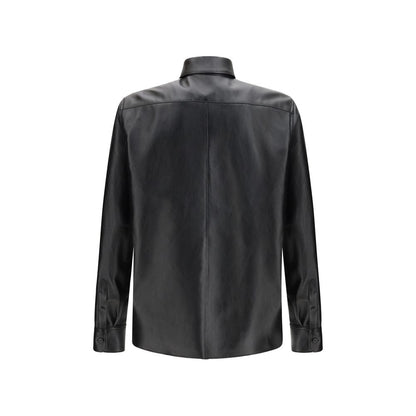 Chemise Dolce & Gabbana en cuir noir