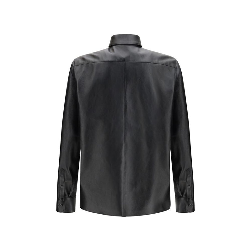Dolce & Gabbana Zwart Leren Overhemd